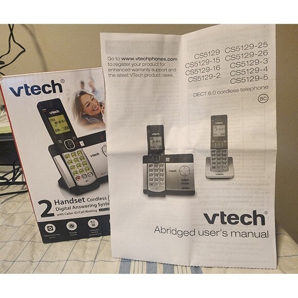VTech 2 Handset Phone System w Digital Answering System & Caller ID/Call Waiting - Picture 2 of 11